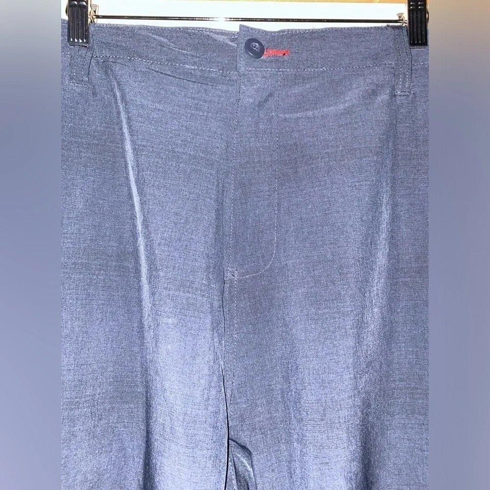 Burnside Hybrid Men Flat Front Chino Short Golf Performance W40 Blue Stretch‎